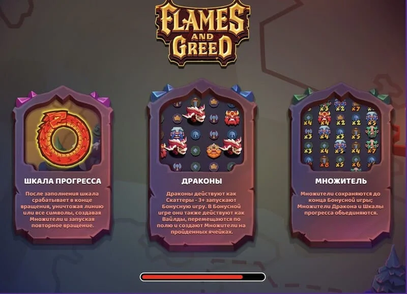 Flames and Greed - hleðsluskjár